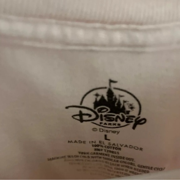 Disney Parks Girls Large T-Shirt Minnie Mouse & Cinderella’s Castle - Light Pink - Picture 4 of 4